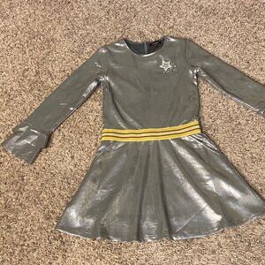 NEW Imoga Beautiful Girls Silver Sparkly Long Sleeves‎ Dress 6 8 12 Boutique